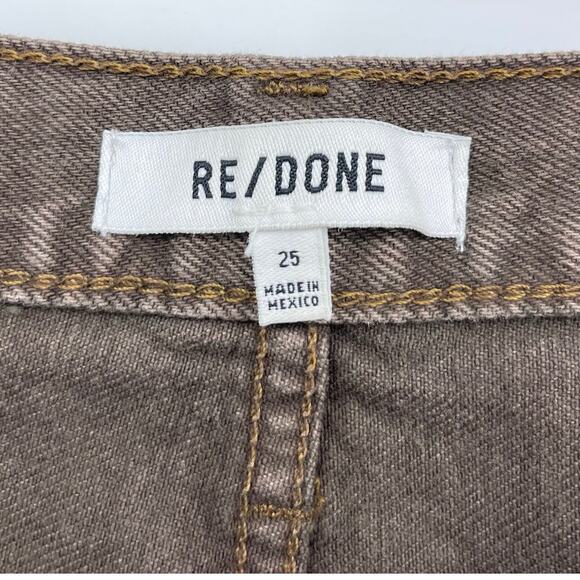 RE/DONE | 70's Stovepipe Jeans Washed Chocolate Brown Denim 25 - Picture 5 of 16